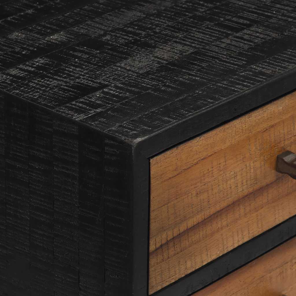 vidaXL Console Table with Drawers 116x30x76 cm Solid Reclaimed Teak