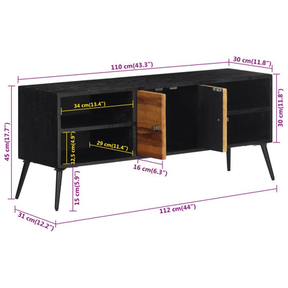 vidaXL TV Cabinet 112x31x45 cm Solid Reclaimed Teak