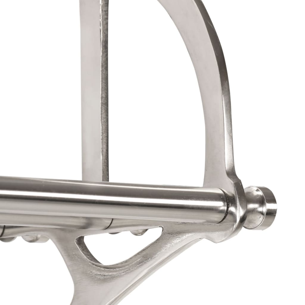 vidaXL Luggage Rack with Coat Hangers Wall Mounted Aluminium