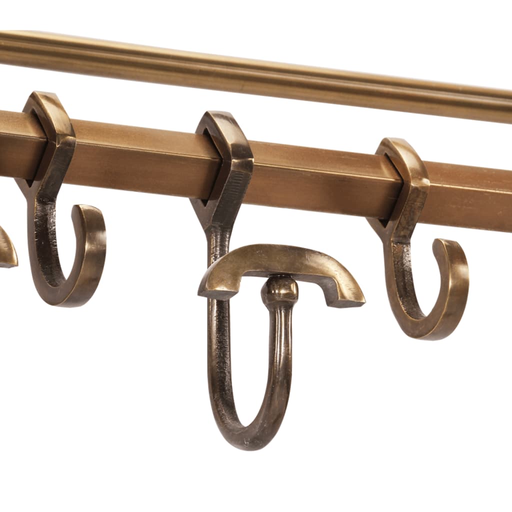 vidaXL Luggage Rack with Coat Hangers Wall Mounted Aluminium