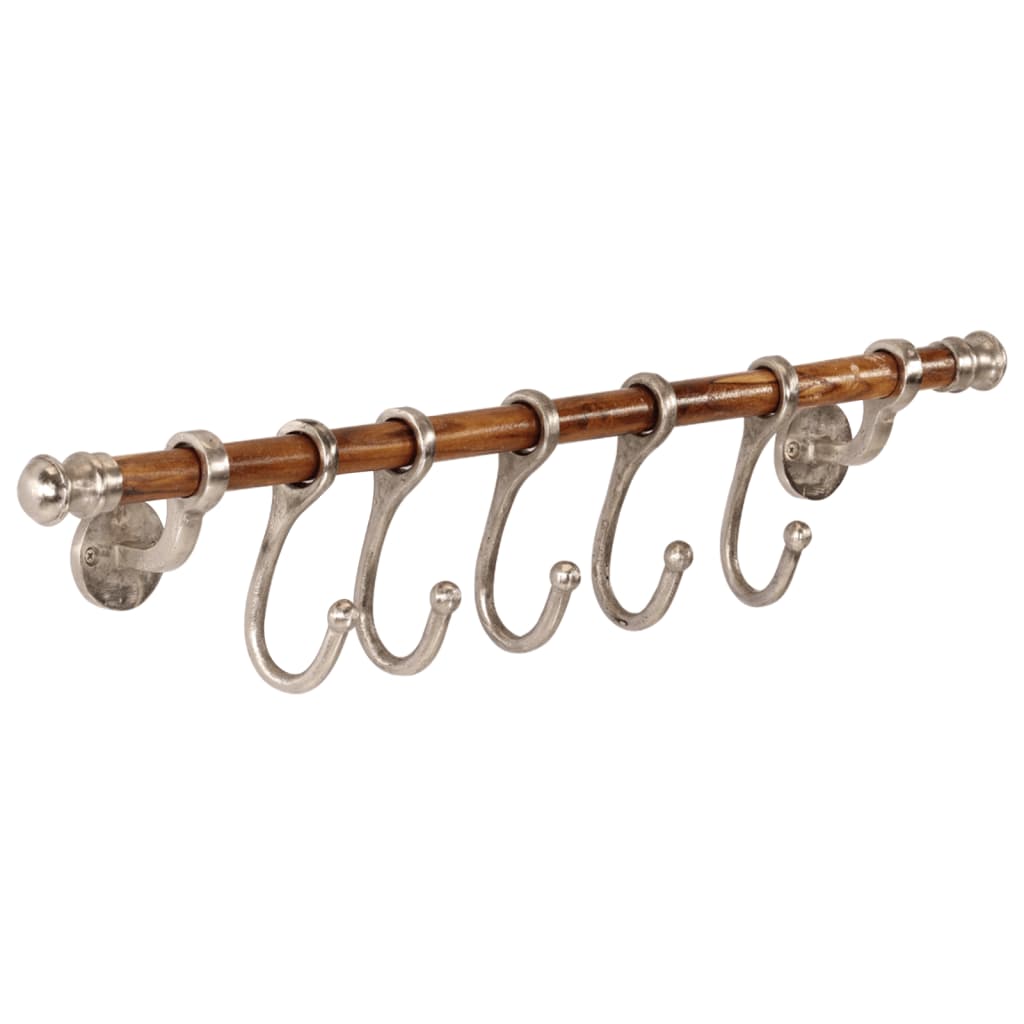 vidaXL Coat Rack Wall Mounted 75x15 cm Aluminium