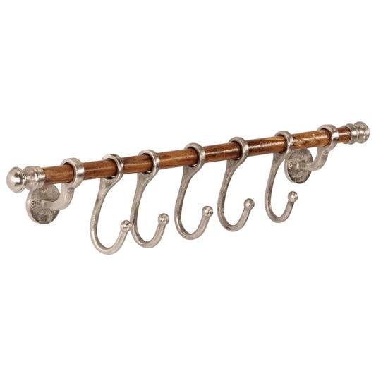vidaXL Coat Rack Wall Mounted 75x15 cm Aluminium