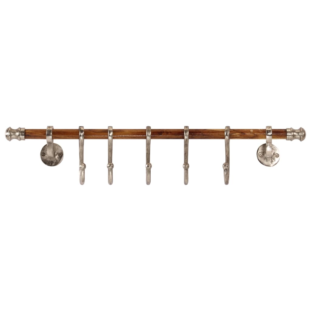 vidaXL Coat Rack Wall Mounted 75x15 cm Aluminium