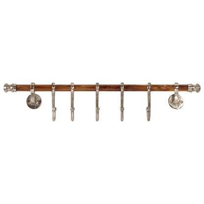 vidaXL Coat Rack Wall Mounted 75x15 cm Aluminium