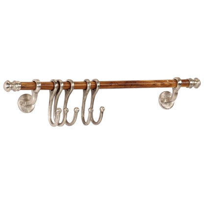 vidaXL Coat Rack Wall Mounted 75x15 cm Aluminium