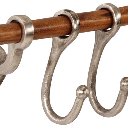 vidaXL Coat Rack Wall Mounted 75x15 cm Aluminium