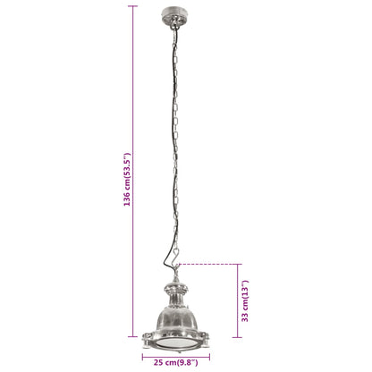 vidaXL Pendant Lighting 25x25x136 cm Aluminium