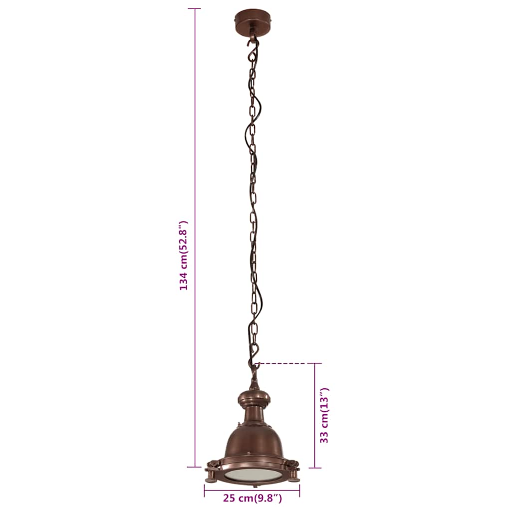 vidaXL Pendant Lighting 25x25x134 cm Aluminium