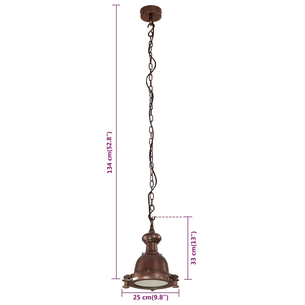 vidaXL Pendant Lighting 25x25x134 cm Aluminium