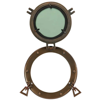 vidaXL Porthole Mirror Wall Hanging Ø23 cm Aluminium and Glass
