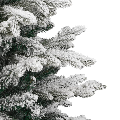 vidaXL Artificial Hinged Christmas Tree with Flocked Snow 150 cm