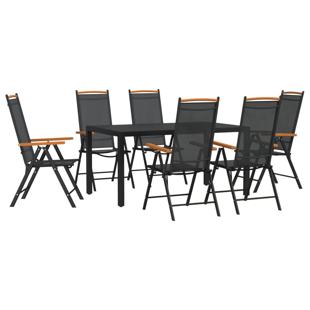 vidaXL Garden Dining Set | Black, Brown