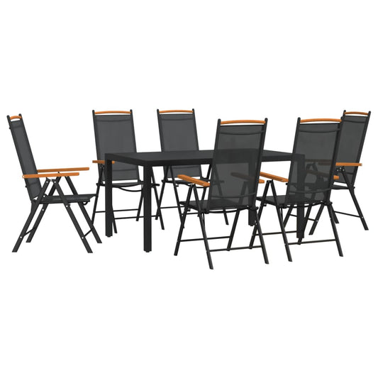 vidaXL Garden Dining Set | Black, Brown