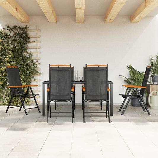 vidaXL Garden Dining Set | Black, Brown