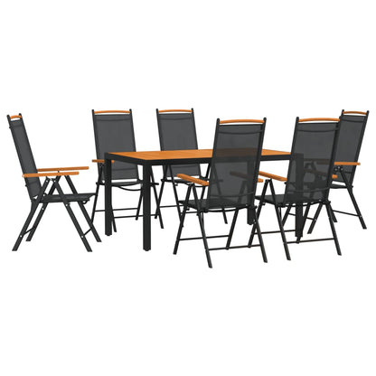 vidaXL Garden Dining Set | Black and brown