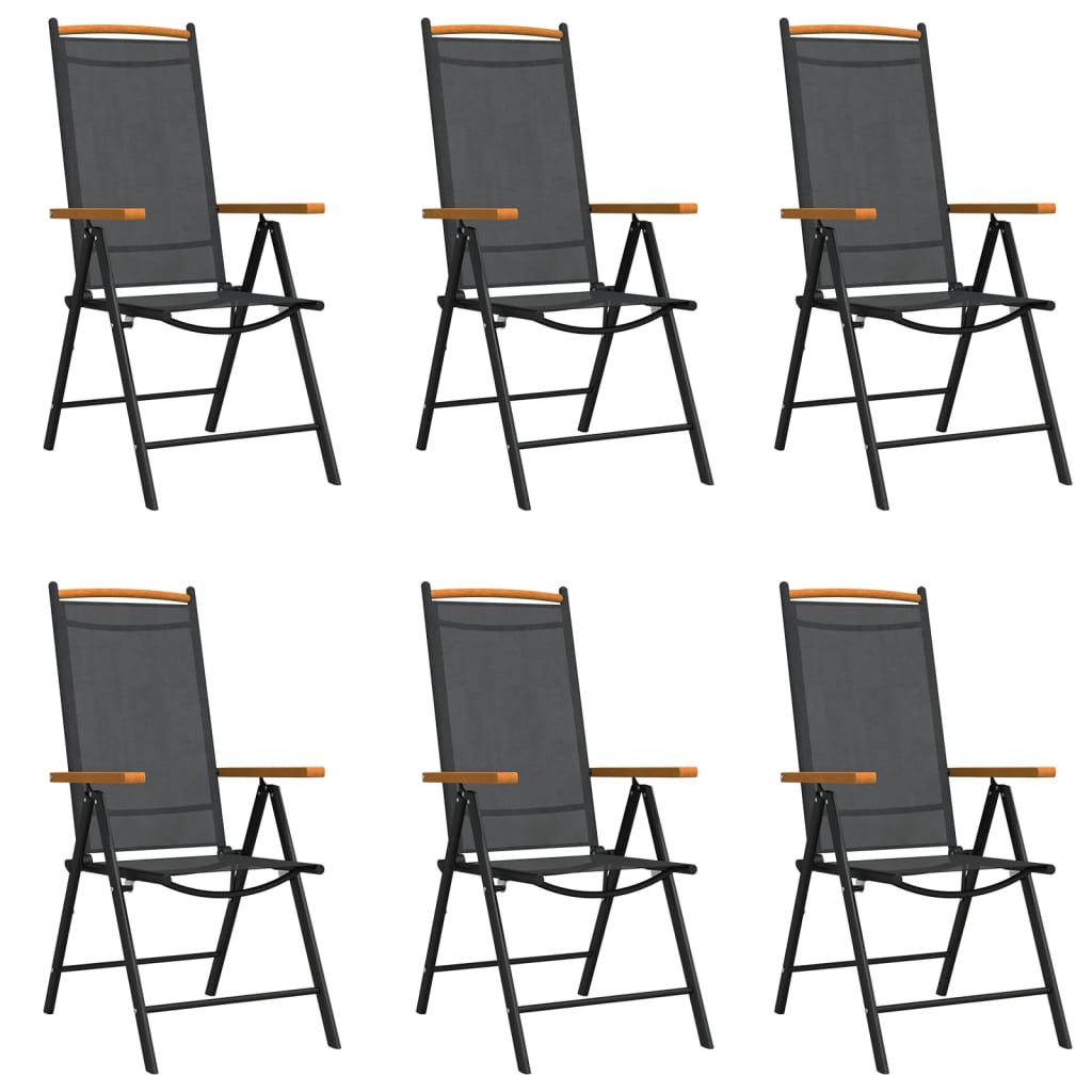 vidaXL Garden Dining Set | Black and brown