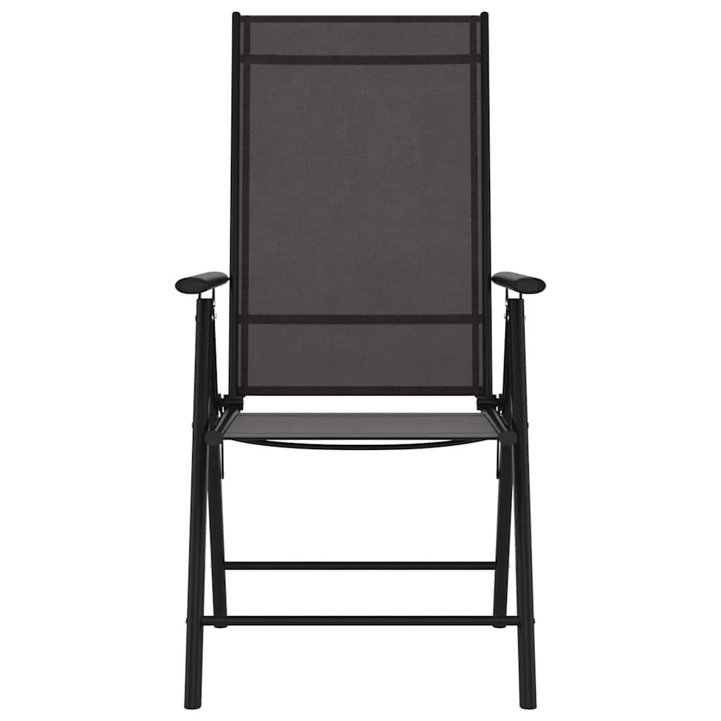 vidaXL 7 Piece Garden Dining Set Black Aluminium