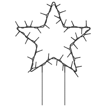 vidaXL Christmas Light Decorations with Spikes 3 pcs Star 50 LEDs 29 cm
