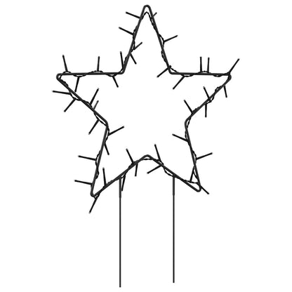 vidaXL Christmas Light Decorations with Spikes 3 pcs Star 50 LEDs 29 cm