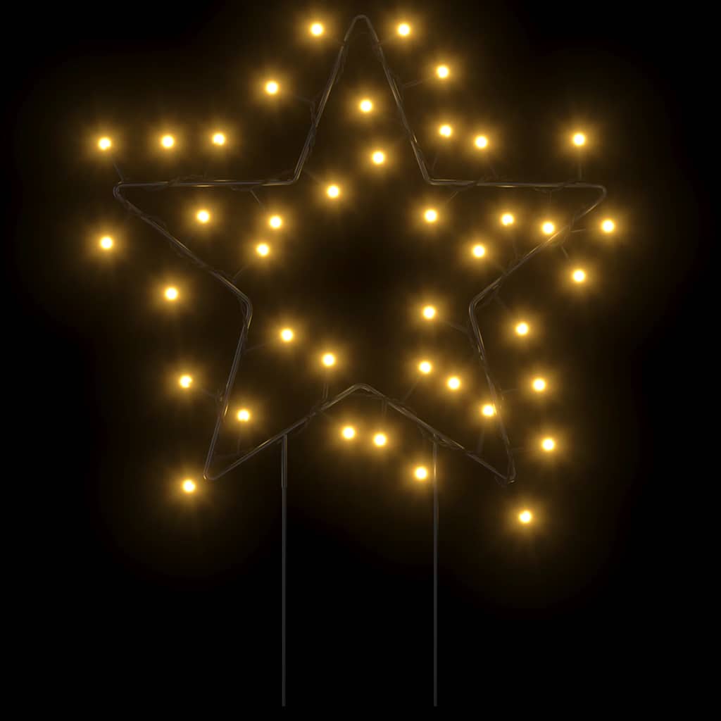 vidaXL Christmas Light Decorations with Spikes 3 pcs Star 50 LEDs 29 cm