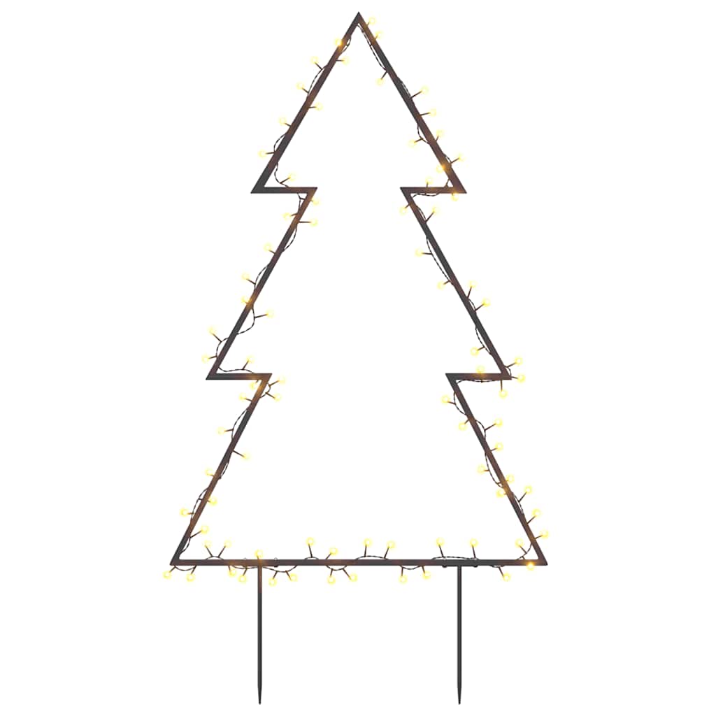 vidaXL Christmas Light Decoration with Spikes Tree 80 LEDs 60 cm