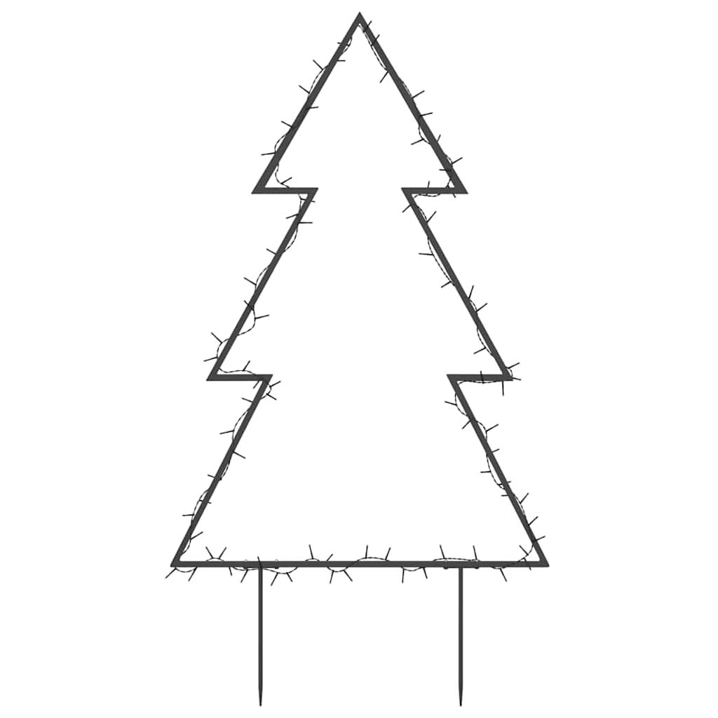 vidaXL Christmas Light Decoration with Spikes Tree 80 LEDs 60 cm