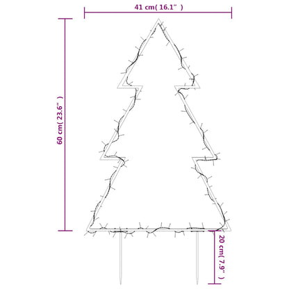 vidaXL Christmas Light Decoration with Spikes Tree 80 LEDs 60 cm