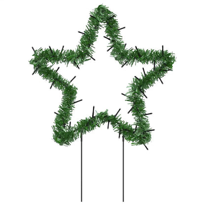 vidaXL Christmas Light Decorations with Spikes 3 pcs Star 50 LEDs 29 cm