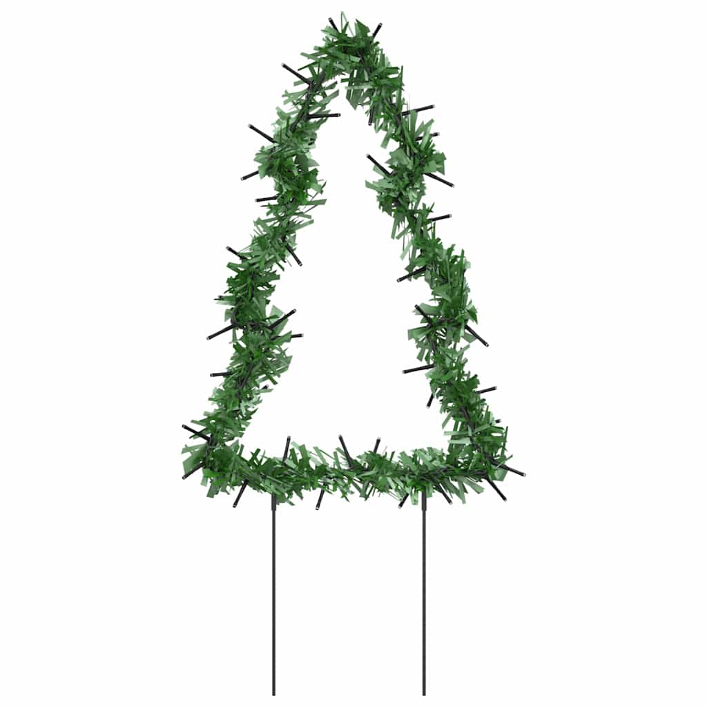 vidaXL Christmas Light Decorations with Spikes 3 pcs Tree 50 LEDs 30 cm
