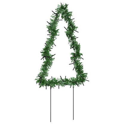 vidaXL Christmas Light Decorations with Spikes 3 pcs Tree 50 LEDs 30 cm