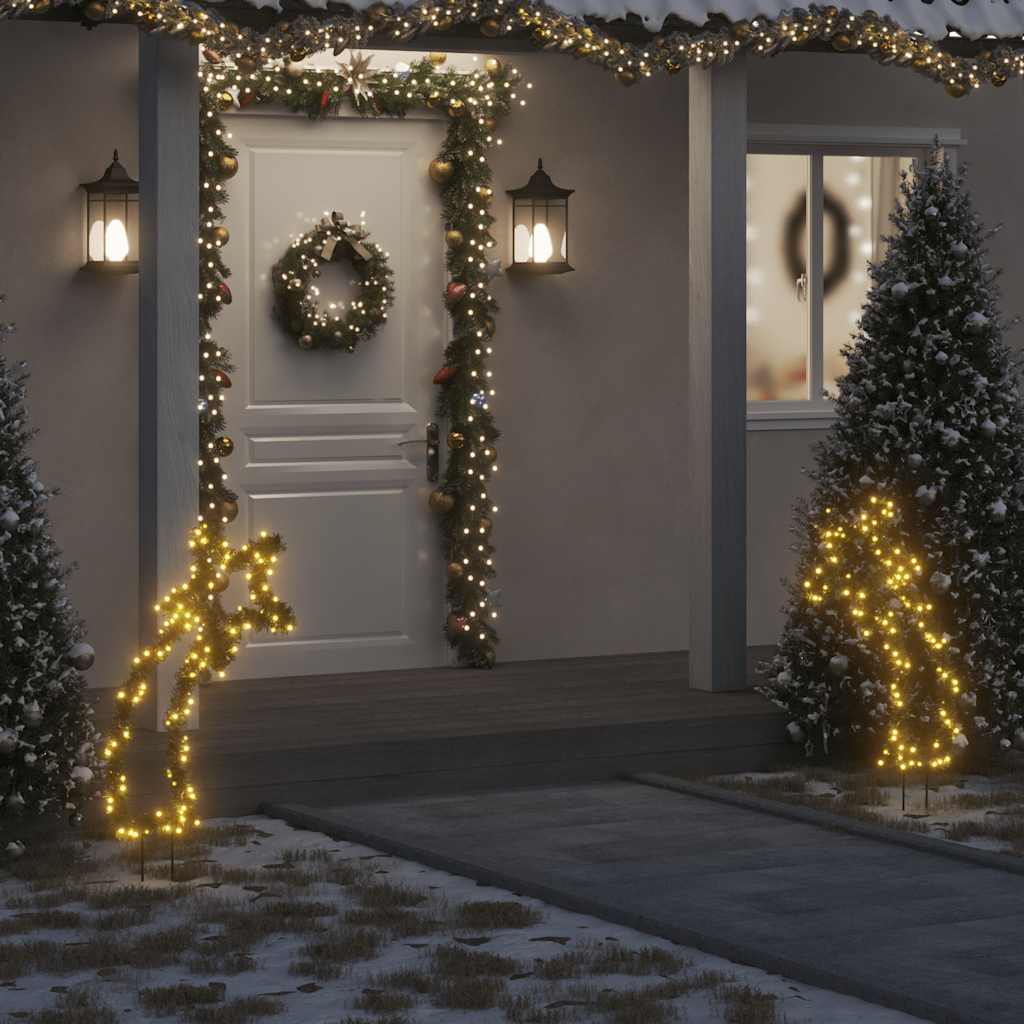 vidaXL Christmas Light Decoration with Spikes Meteor 115 LEDs 89 cm
