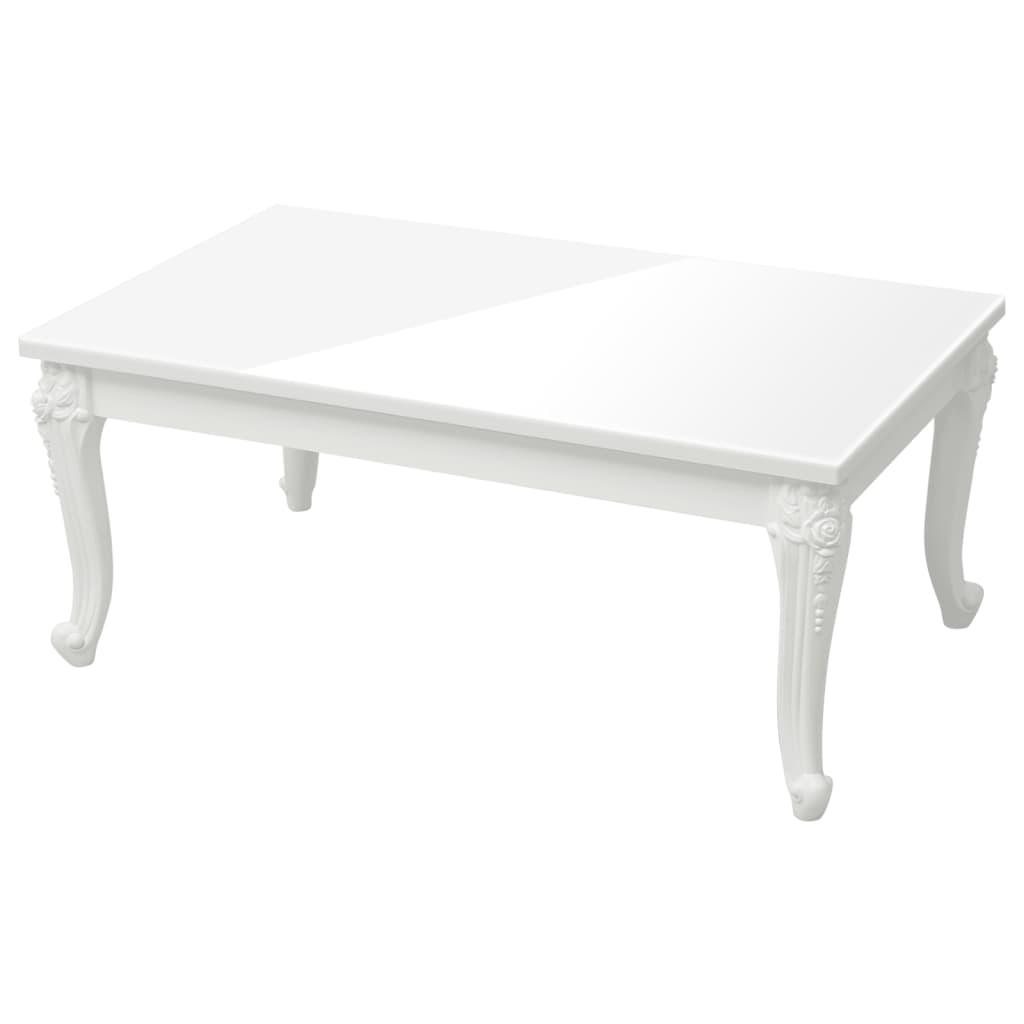 vidaXL Coffee Table High Gloss White 100x50x42 cm Engineered Wood