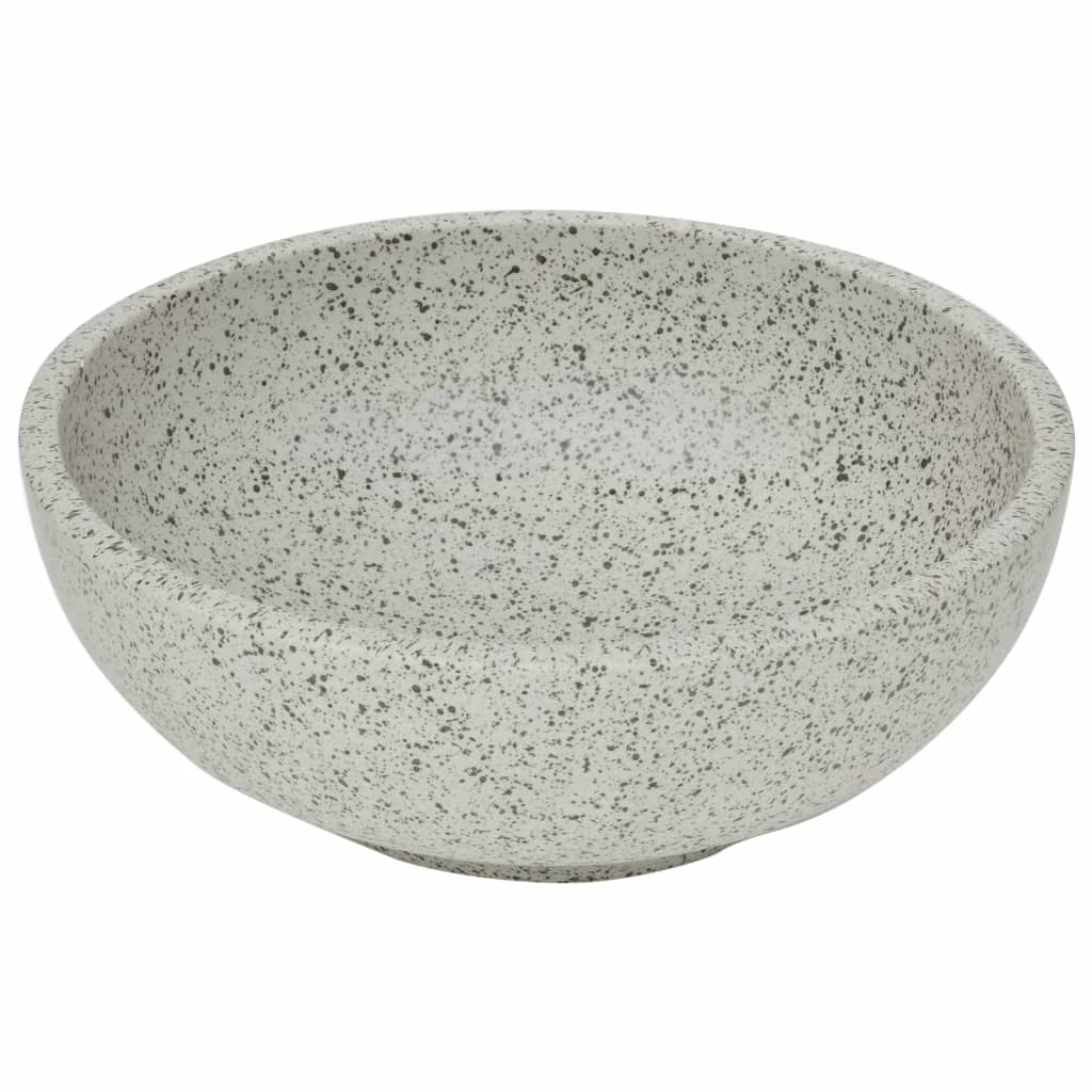 vidaXL Countertop Basin Grey Round Φ41x14 cm Ceramic