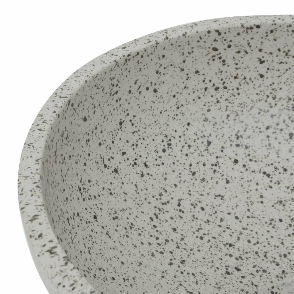 vidaXL Countertop Basin Grey Round Φ41x14 cm Ceramic
