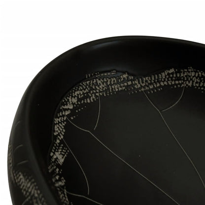 vidaXL Countertop Basin Black Oval 59x40x15 cm Ceramic