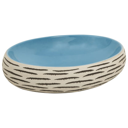 vidaXL Countertop Basin Multicolour Oval 59x40x15 cm Ceramic