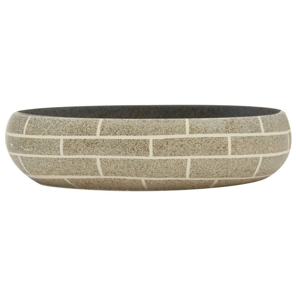 vidaXL Countertop Basin Multicolour Oval 59x40x15 cm Ceramic