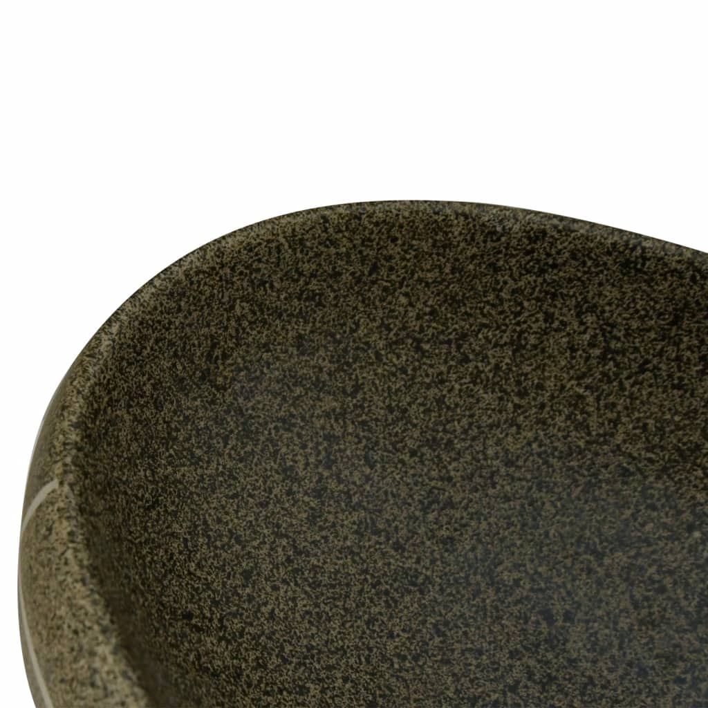 vidaXL Countertop Basin Multicolour Oval 59x40x15 cm Ceramic