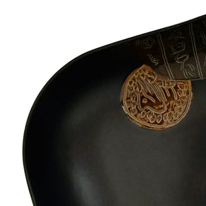 vidaXL Countertop Basin Black Rectangular 48x37.5x13.5 cm Ceramic