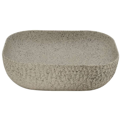 vidaXL Countertop Basin Grey Rectangular 48x37.5x13.5 cm Ceramic