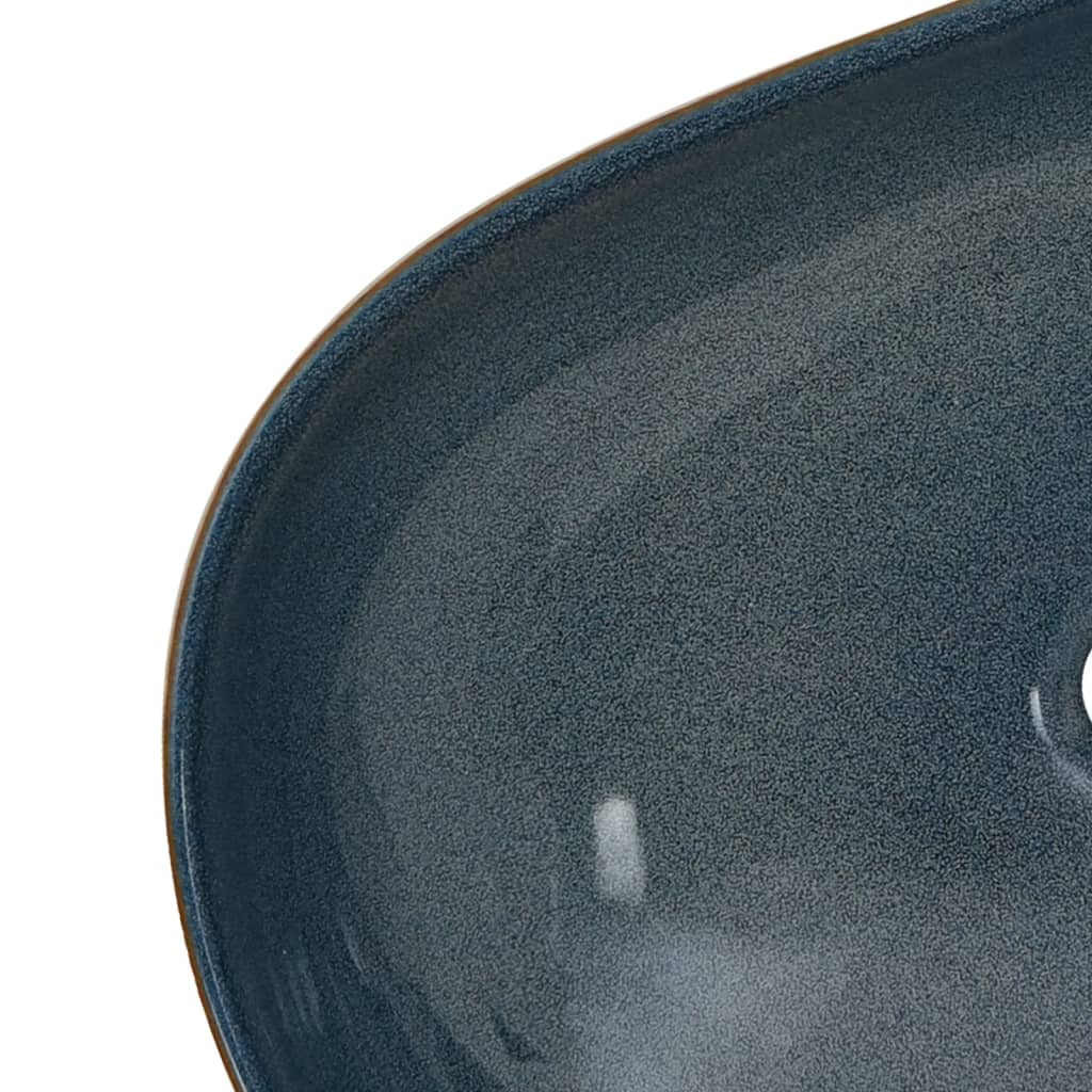 vidaXL Countertop Basin Sand and Blue Oval 59x40x14 cm Ceramic