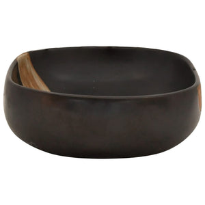 vidaXL Countertop Basin Black Oval 59x40x14 cm Ceramic