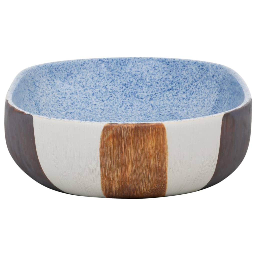 vidaXL Countertop Basin Multicolour Oval 59x40x14 cm Ceramic