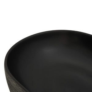 vidaXL Countertop Basin Grey and Black Oval 59x40x14 cm Ceramic