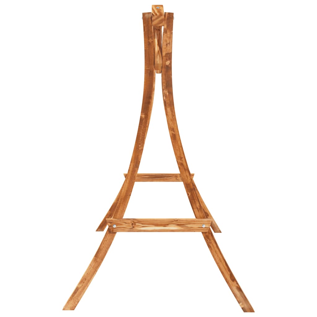 vidaXL Swing Bench Solid Wood Spruce with Teak Finish