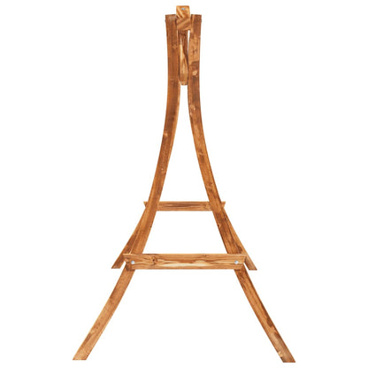 vidaXL Swing Bench Solid Wood Spruce with Teak Finish