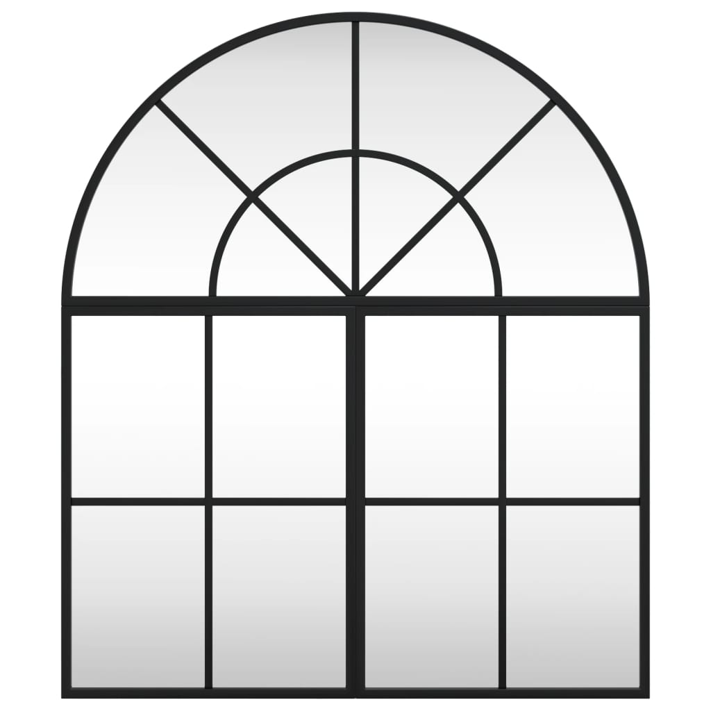 vidaXL Wall Mirror Black 60x70 cm Arch Iron