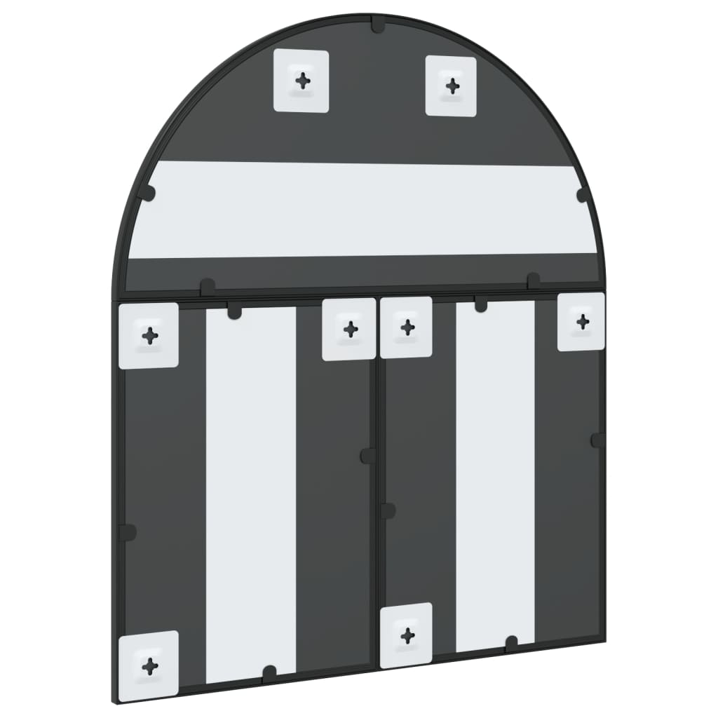 vidaXL Wall Mirror Black 60x70 cm Arch Iron