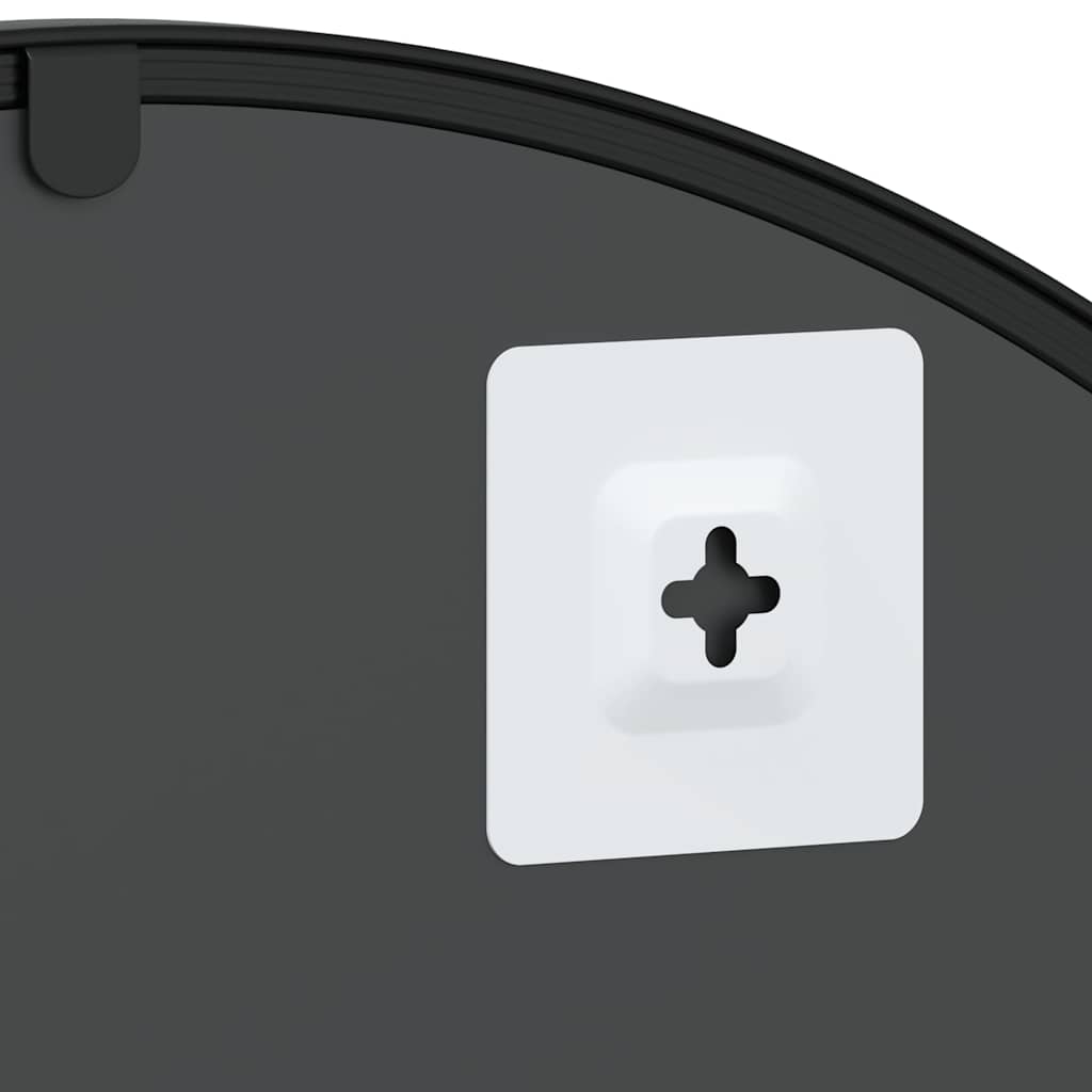 vidaXL Wall Mirror Black 60x70 cm Arch Iron