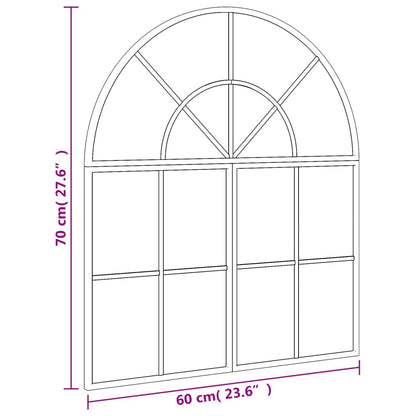 vidaXL Wall Mirror Black 60x70 cm Arch Iron